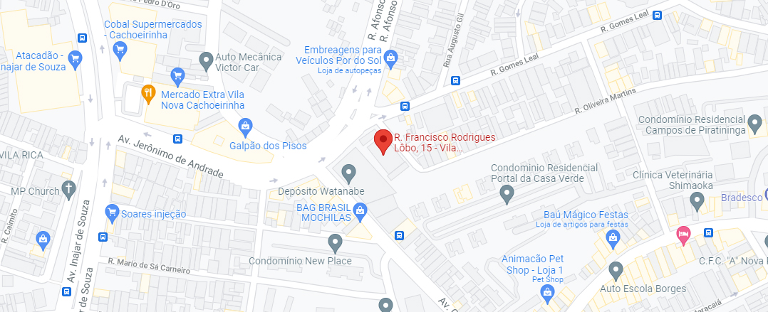 Rua Francisco Rodrigues Lobo, 15 - SALA 01 - Vila Dionisia - São Paulo SP - CEP 02671-010.